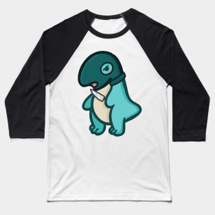 Robbery, T-Rex, mean Dino, Dinosaur Baseball T-Shirt